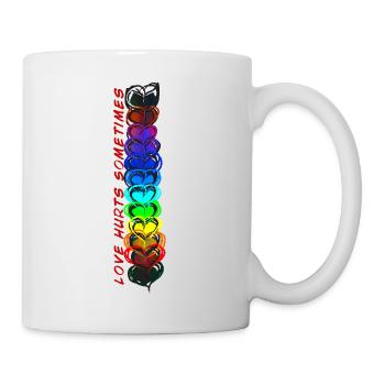 Love Hurts sometimes - Mug - white - Right