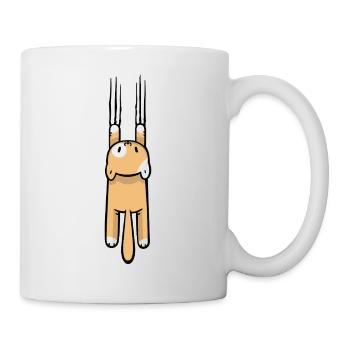 Kratzende Katze - Tasse - Weiß - Rechts