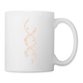 DNA Music Notes Musical Rhythms Piano Musician - Mug - white - Right