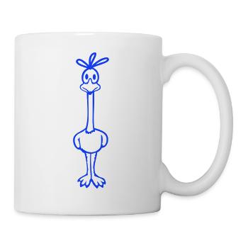Road runner coucou oiseau drôle long cou se tient - Mug blanc - blanc - Droite