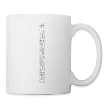 Alert! Antifascista! - Wortkunst weiß/grau - Tasse - Weiß - Rechts