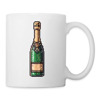 PixelChampagne Bottle Retro - Mug - white - Right