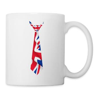 Union Jack Flag Motif Tie - Mug - white - Right