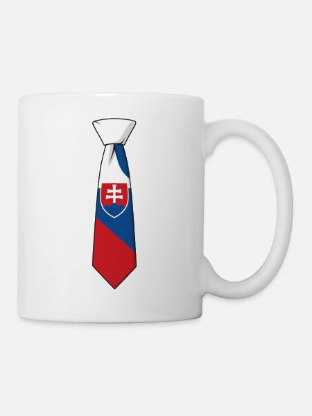 Slovakia Tie – Flaggendesign - Tasse - Weiß