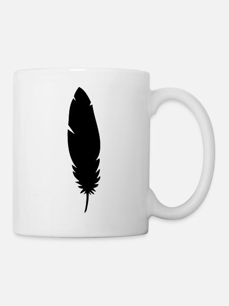 feder  - Tasse - Weiß