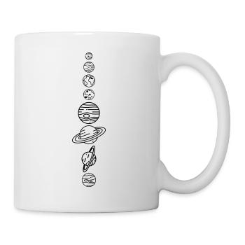 Planètes du système solaire – Espace du système solaire - Mug blanc - blanc - Droite