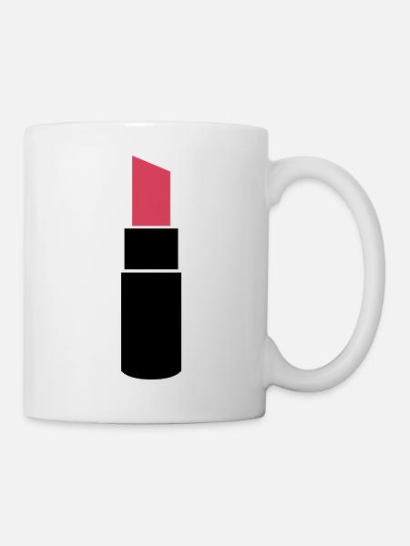 Lippenstift - Tasse - Weiß