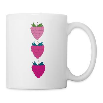 himbeeren - Tasse - Weiß - Rechts