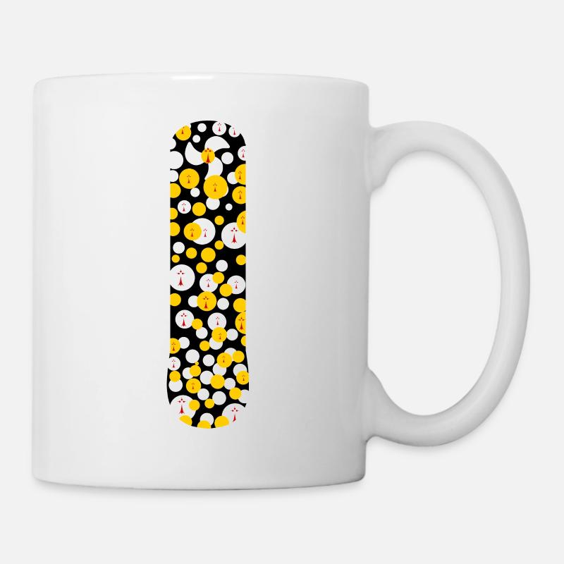 Glowing Orbs on a Black Background - Mug - white