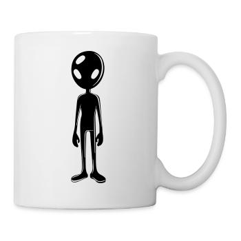 Alien Außerirdischer - Tasse - Weiß - Rechts
