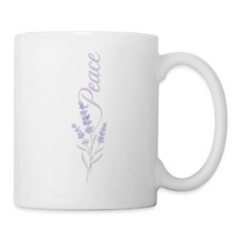 Peace Lavendel Blume - Tasse - Weiß - Rechts
