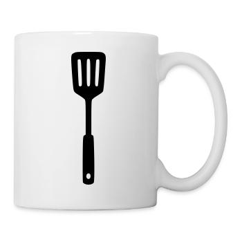  Grillwender BBQ Grillmeister Foodtruck Logo - Tasse - Weiß - Rechts