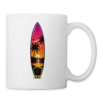 Sonnenuntergang Surfboard-Edition - Tasse - Weiß - Rechts