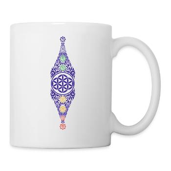Spiritualität Meditation Heilige Geometrie Lotus - Tasse - Weiß - Rechts