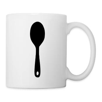 Kochlöffel Löffel kochen Symbol weiß Geschenk Koch - Tasse - Weiß - Rechts