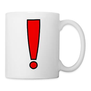 Ausrufezeichen Design - Tasse - Weiß - Rechts