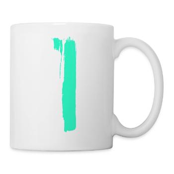 Streifen Tinte - Pinselstrich  - Tasse - Weiß - Rechts