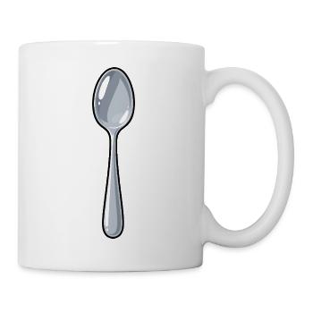 Löffel - Tasse - Weiß - Rechts