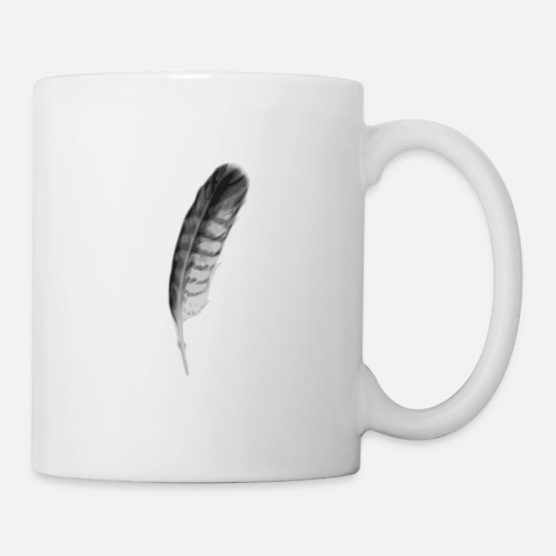 Feder - Tasse - Weiß