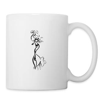 Sirène dessin noir - Mug blanc - blanc - Droite