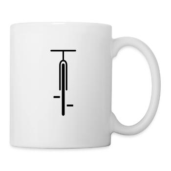 Fahrrad minimal - Tasse - Weiß - Rechts