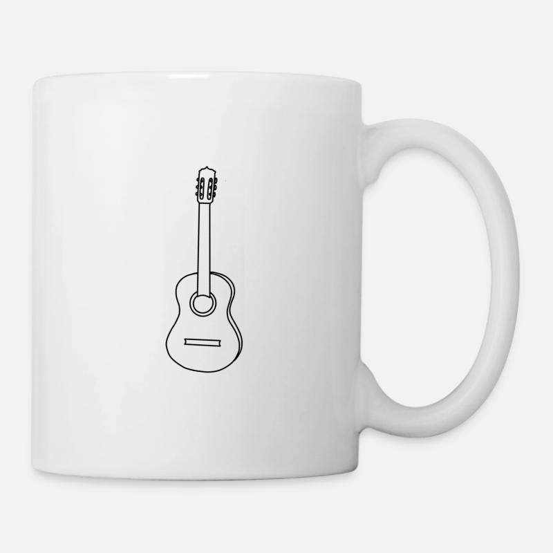 Gitarre - Tasse - Weiß