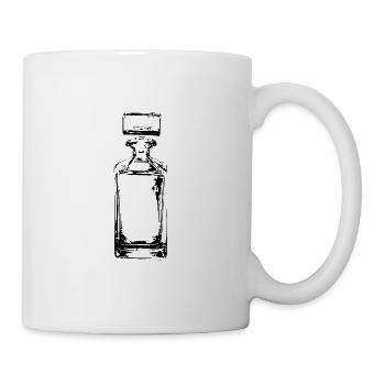 Whisky Dekanter Flasche - Tasse - Weiß - Rechts