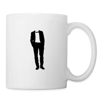 homme costume 1 2 - Mug blanc - blanc - Droite