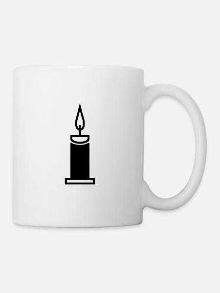 Kerze - Tasse - Weiß