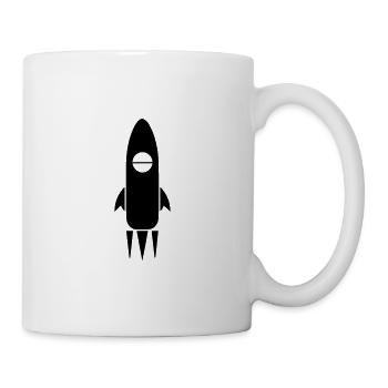 Rakete - Tasse - Weiß - Rechts