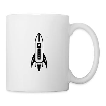 Rakete - Tasse - Weiß - Rechts