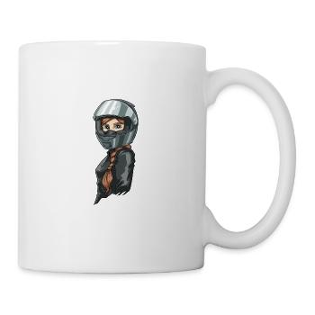 Lady Biker für eine Motorradfahrerin Bikerin - Tasse - Weiß - Rechts