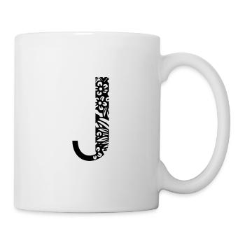 Buchstabe J - Tasse - Weiß - Rechts