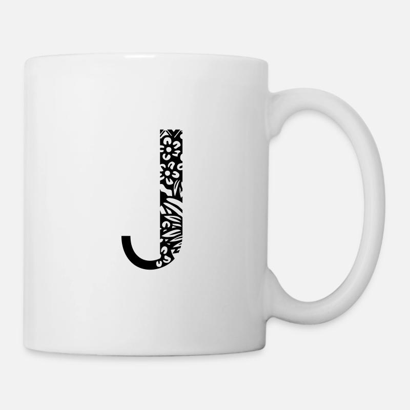 Buchstabe J - Tasse - Weiß