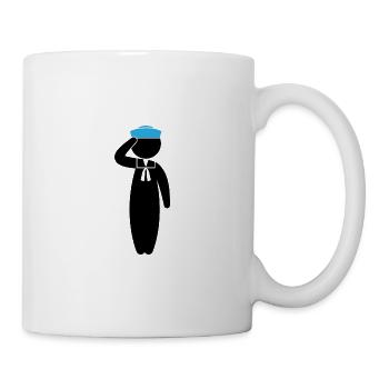Ein salutierender Matrose - Tasse - Weiß - Rechts