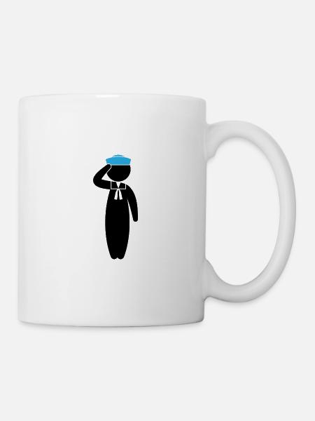 Ein salutierender Matrose - Tasse - Weiß