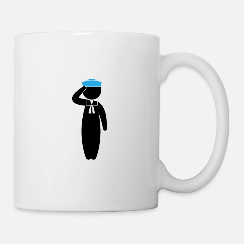 Ein salutierender Matrose - Tasse - Weiß