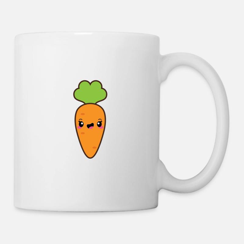 Carotte mignonne carotte - Mug blanc - blanc
