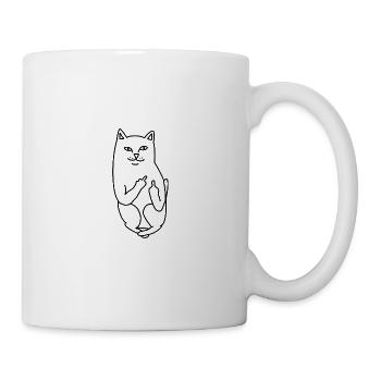 Cat finger skater - Mug - white - Right