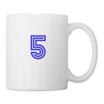 5. 5 JAHRE. 5-JÄHRIGES JUBILÄUM. 5-JÄHRIGES JUBILÄUM. 5. - Tasse - Weiß - Rechts