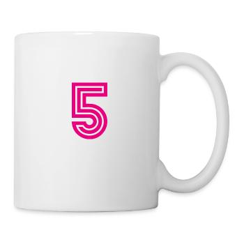 5. 5 JAHRE. 5-JÄHRIGES JUBILÄUM. 5-JÄHRIGES JUBILÄUM. 5. - Tasse - Weiß - Rechts