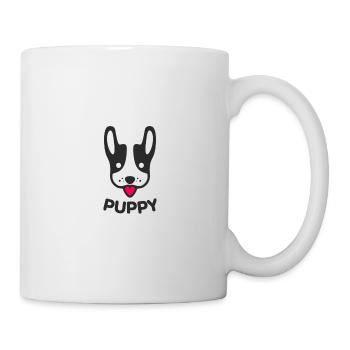 Cute puppy t-shirt design - Mug - white - Right