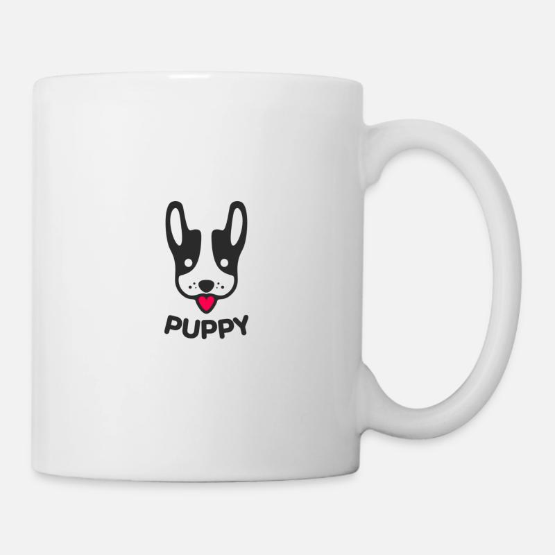 Cute puppy t-shirt design - Mug - white