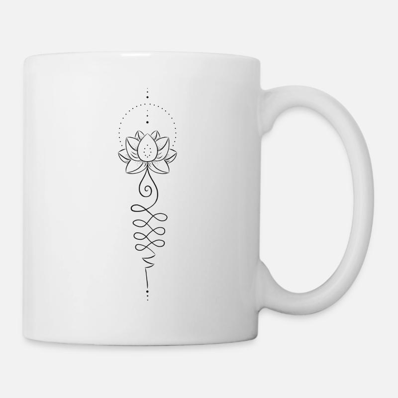 Ornement de fleur de lotus - Mug blanc - blanc