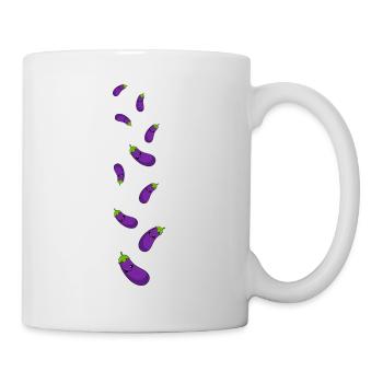 Aubergine Comic - Tasse - Weiß - Rechts