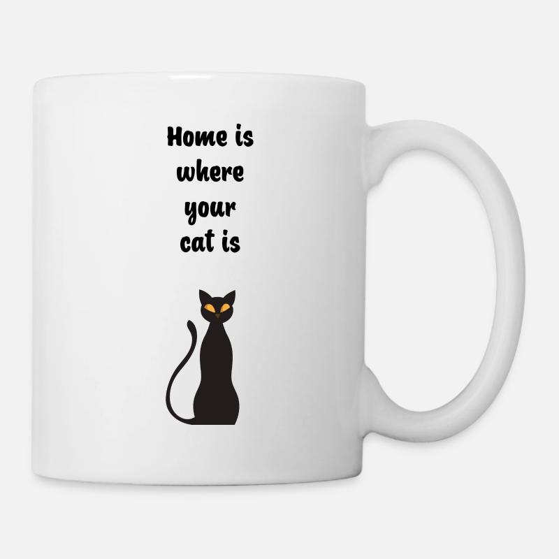La maison, c’est là où se trouve votre chat - Mug blanc - blanc