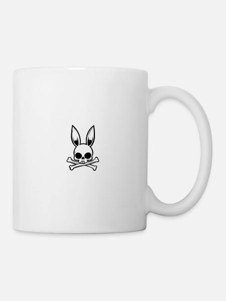 Hase Kopf Totenkopf Skull - Tasse - Weiß