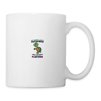 Schildkröte lustig Läufer Jogger Sportler running - Tasse - Weiß - Rechts
