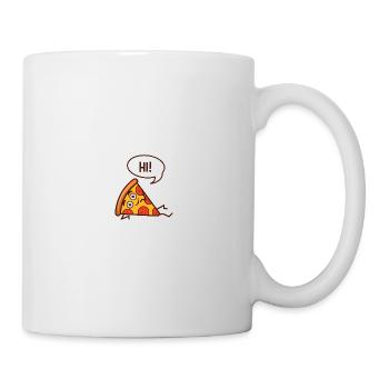 Pizza pizza tranches tranche de pizza - Mug blanc - blanc - Droite