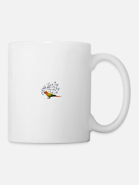 Papagei tropischer Vogel - Tasse - Weiß